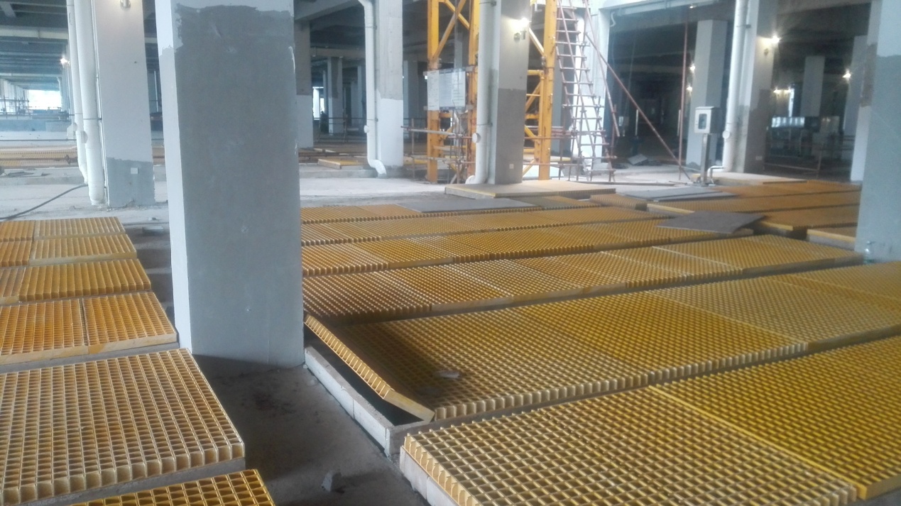 深圳南山污水處理廠玻璃鋼生化池蓋板安裝工程(圖3)